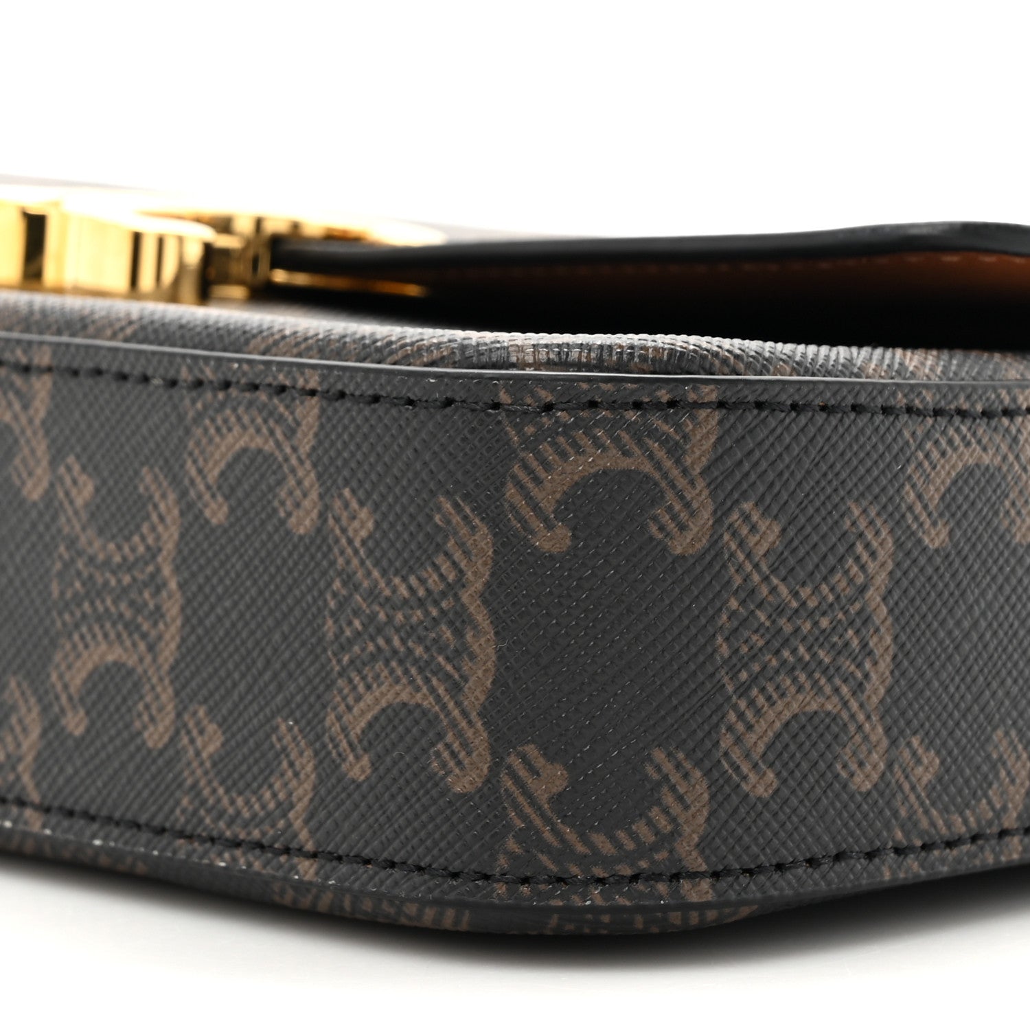 Celine Triomphe Canvas Chain Shoulder Bag Tan 9 of 12