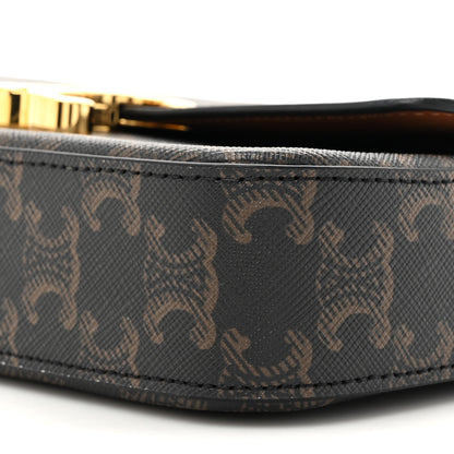 Celine Triomphe Canvas Chain Shoulder Bag Tan 9 of 12