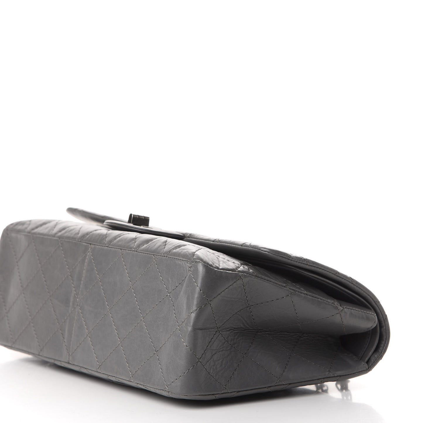 Aged Calfskin Quilted 2.55 Reissue 227 Flap Grey