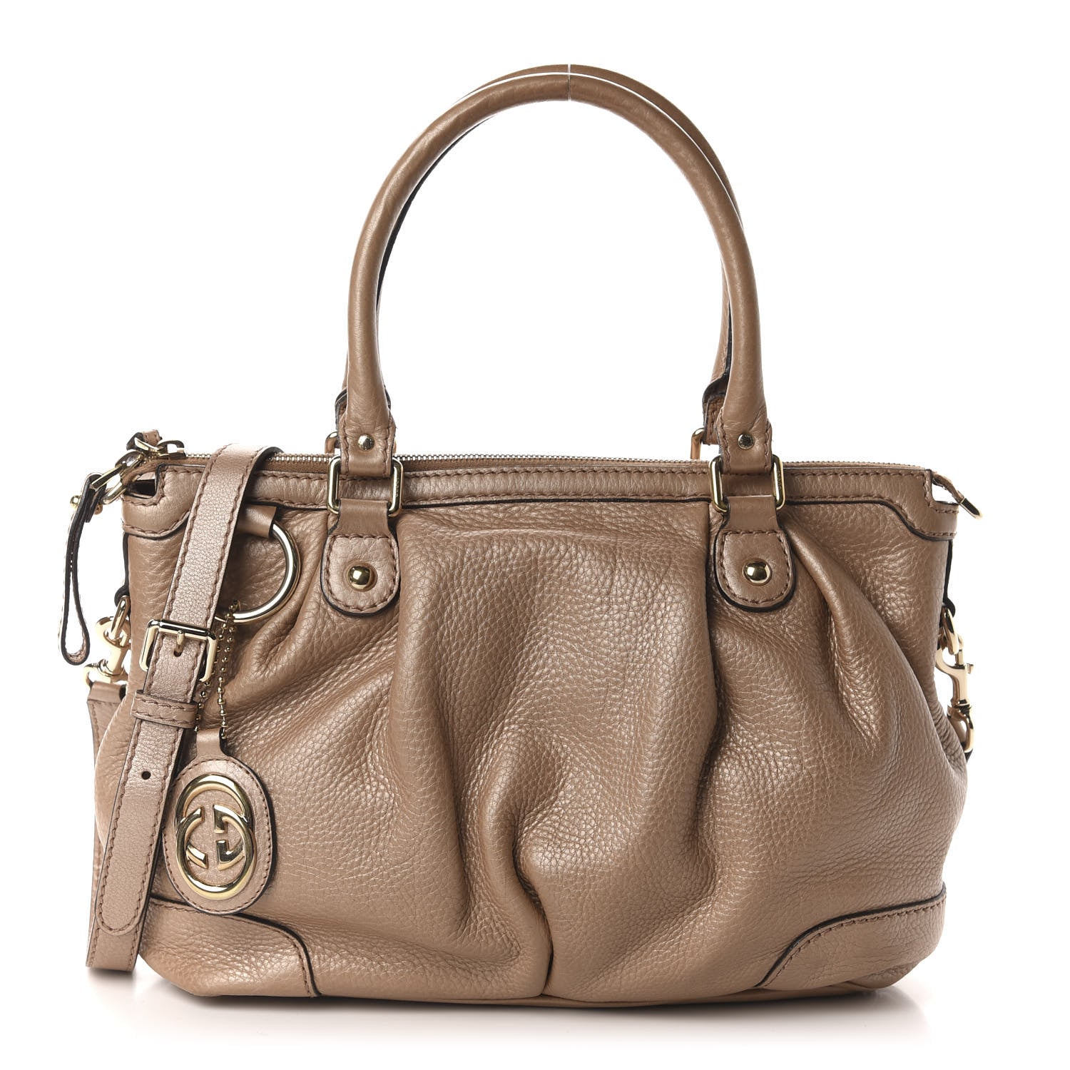 Gucci Metallic Calfskin Medium Sukey Top Handle Bag Pink 1 of 17