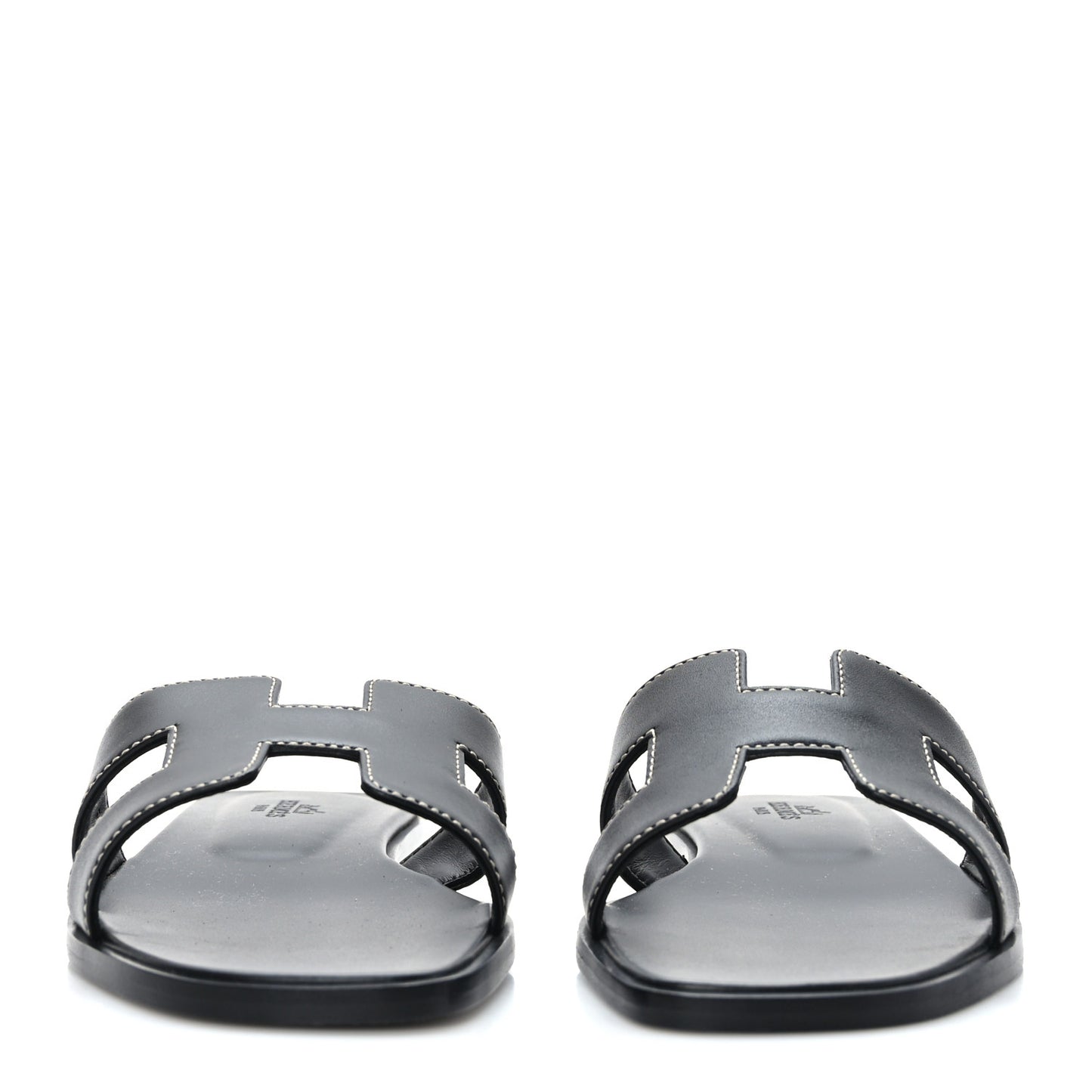 Box Calfskin Oran Sandals 36 Black