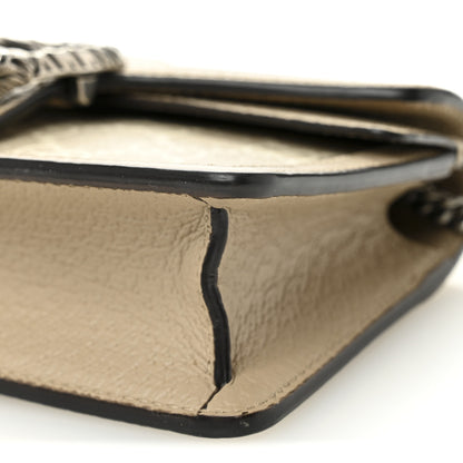 Gucci GG Supreme Monogram Textured Dollar Calfskin Super Mini Dionysus Shoulder Bag Beige Mystic White Oatmeal 9 of 12