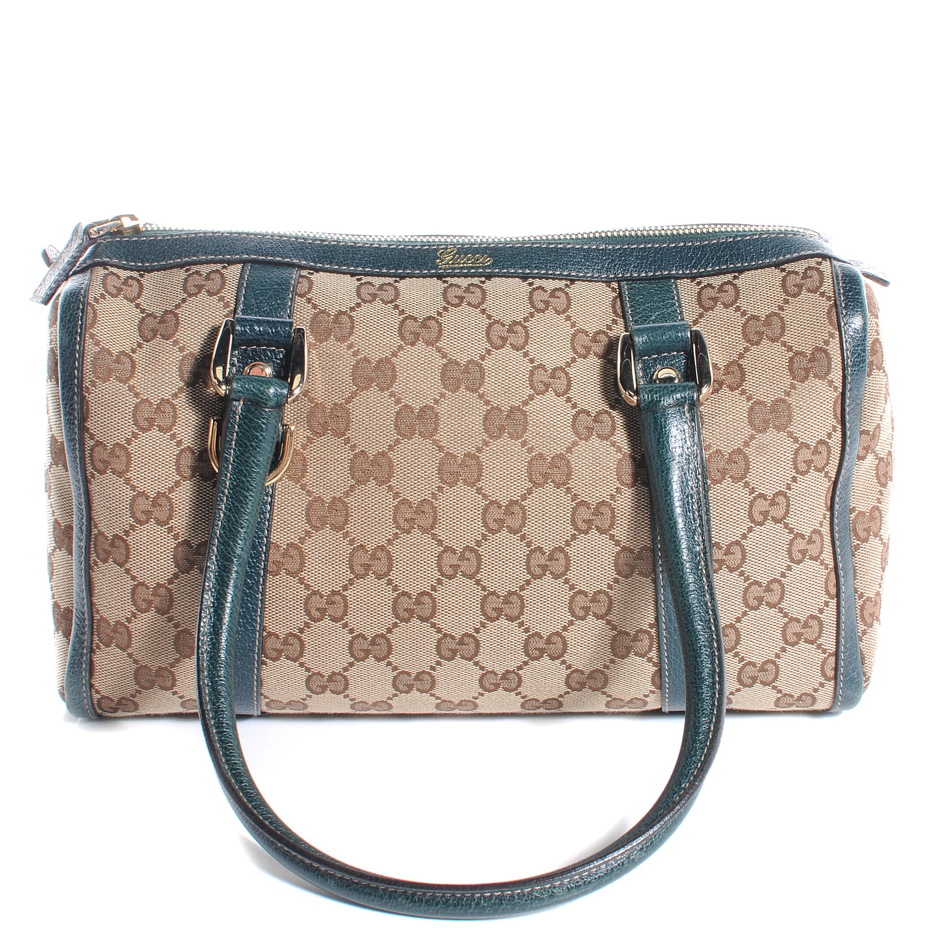 Gucci Monogram Small Abbey Boston Green 1 of 7