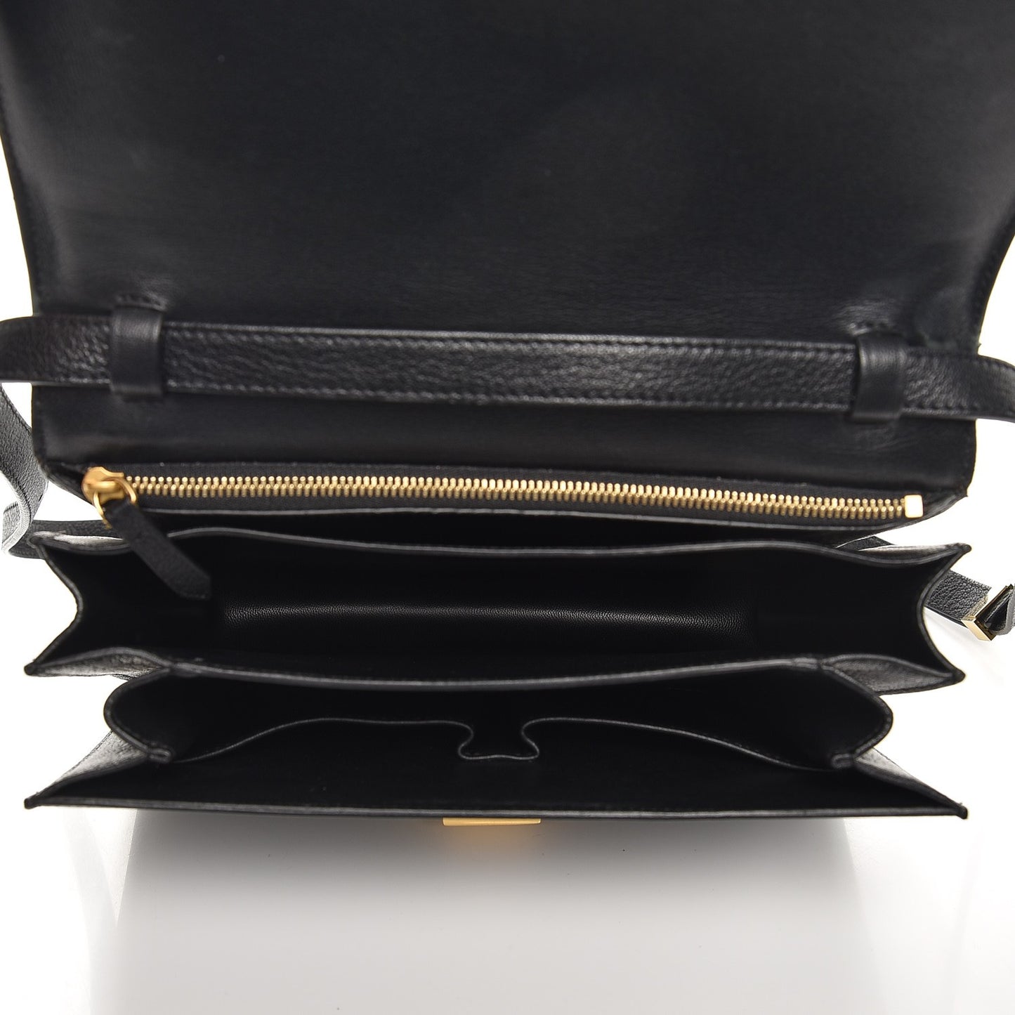Goatskin Medium Classic Box Flap Bag Black