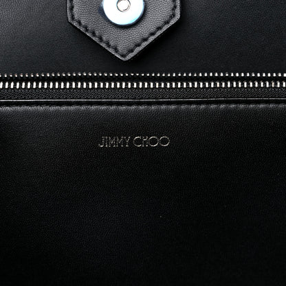 Jimmy Choo Snakeskin Embossed Calfskin JC Tote Anthracite 6 of 11