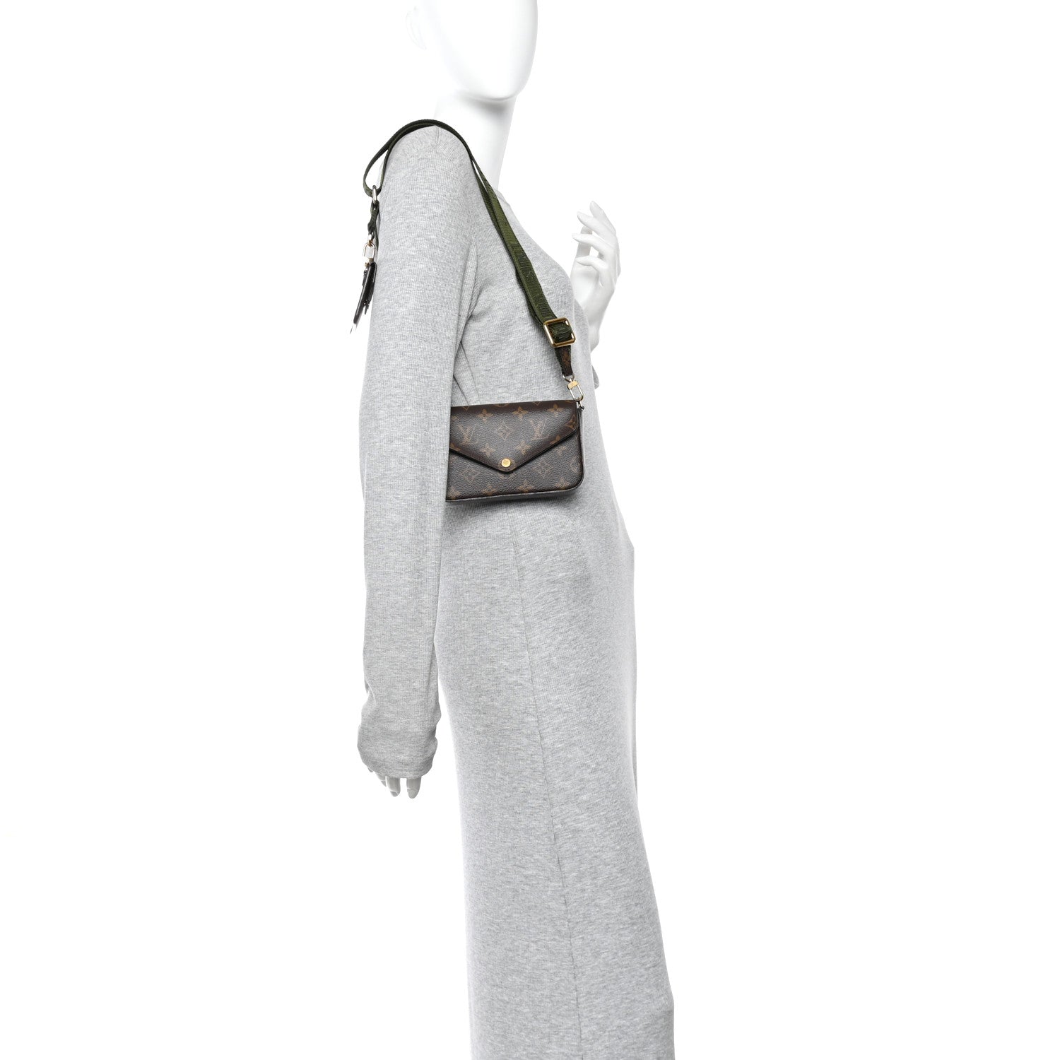 Louis Vuitton Monogram Felicie Strap & Go Kaki 2 of 9