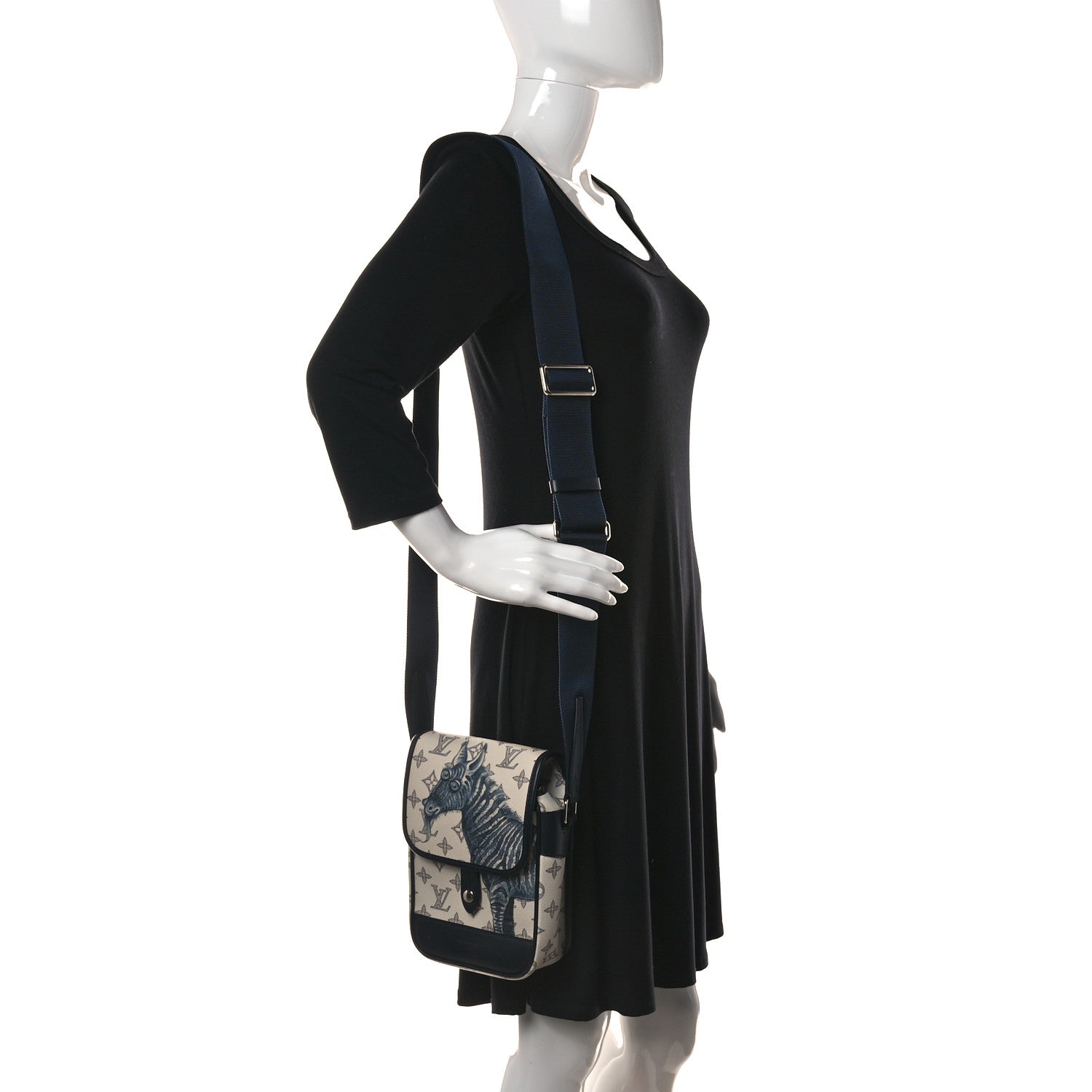 Louis Vuitton Savane Monogram Zebra Chapman Messenger BB White 2 of 11