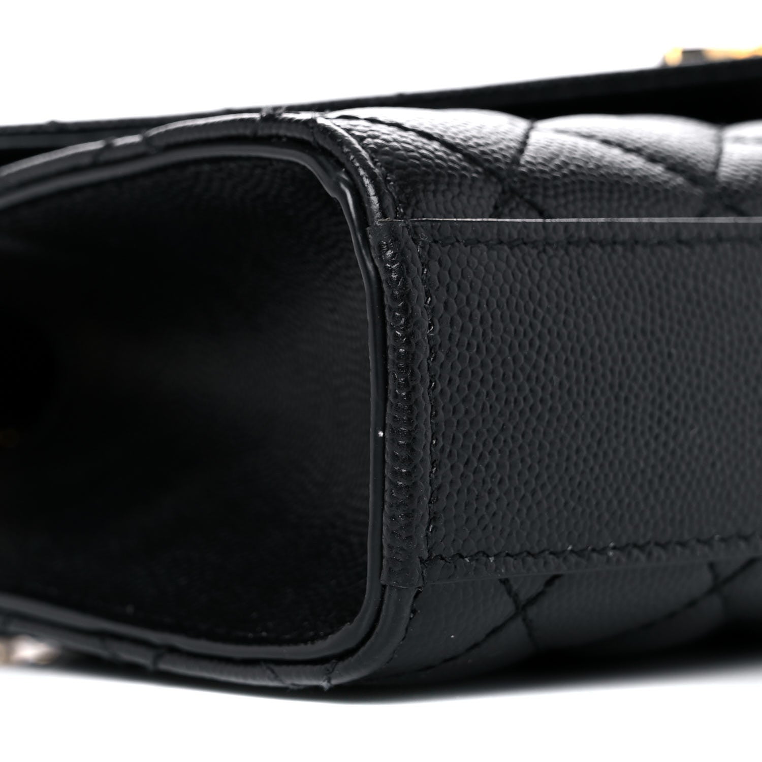 Saint Laurent Grain De Poudre Textured Mixed Matelasse Triquilt Small Monogram Satchel Black 5 of 12