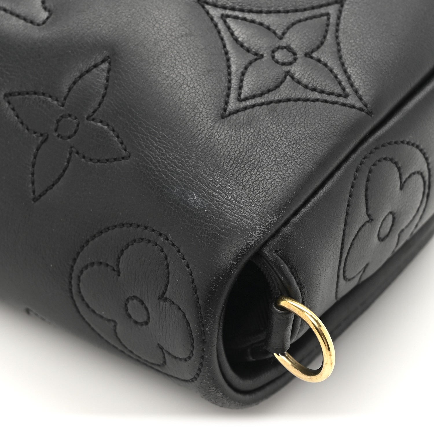 Louis Vuitton Calfskin Bubblegram Wallet On Strap Black 13 of 13