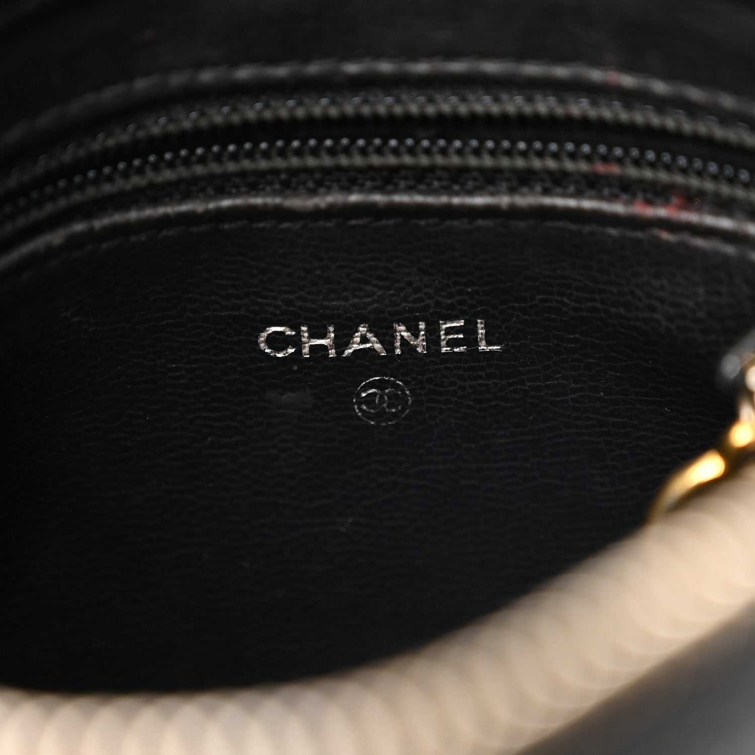 Chanel Caviar Timeless CC Cosmetic Pouch Bag Black 6 of 13