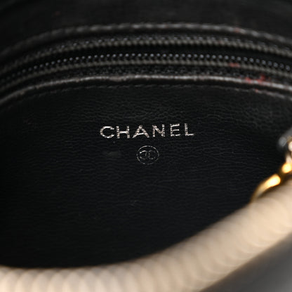 Chanel Caviar Timeless CC Cosmetic Pouch Bag Black 6 of 13