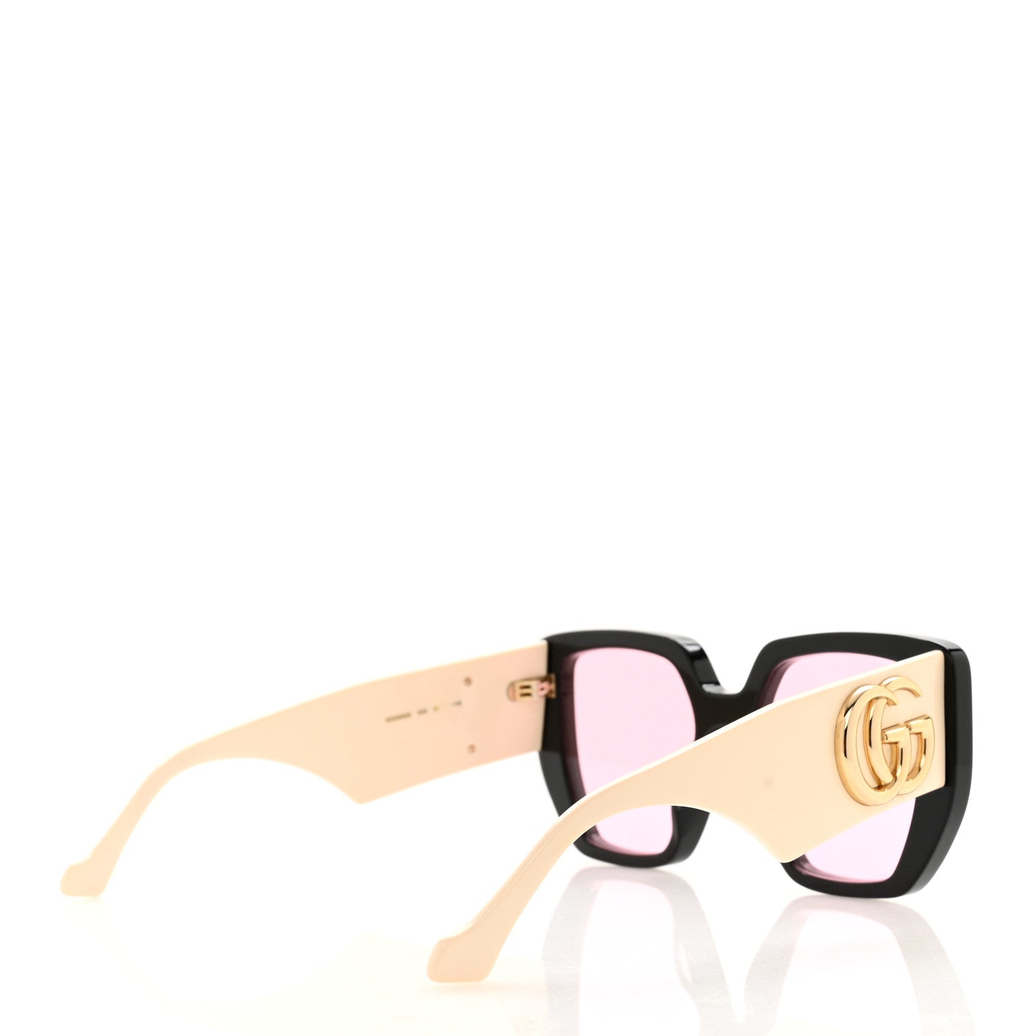 Gucci Acetate Square Frame Sunglasses GG0956S Black White 4 of 6
