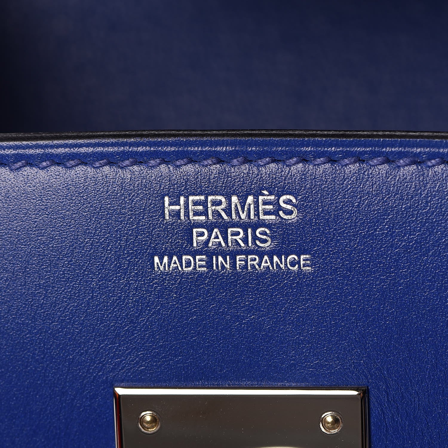 Hermes Tadelakt Birkin 30 Bleu Electrique 21 of 35
