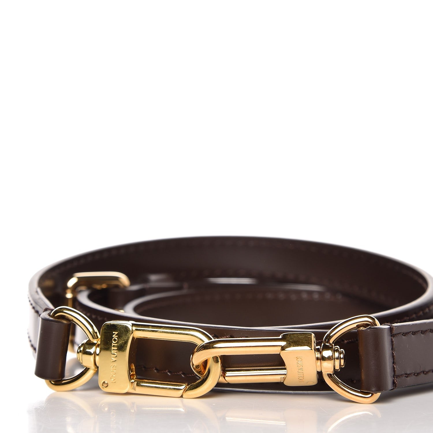 Louis Vuitton Calfskin 16mm Adjustable Shoulder Strap Brown 2 of 3