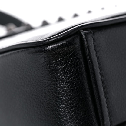 Prada Glace Calfskin Studded Crossbody Black 15 of 18