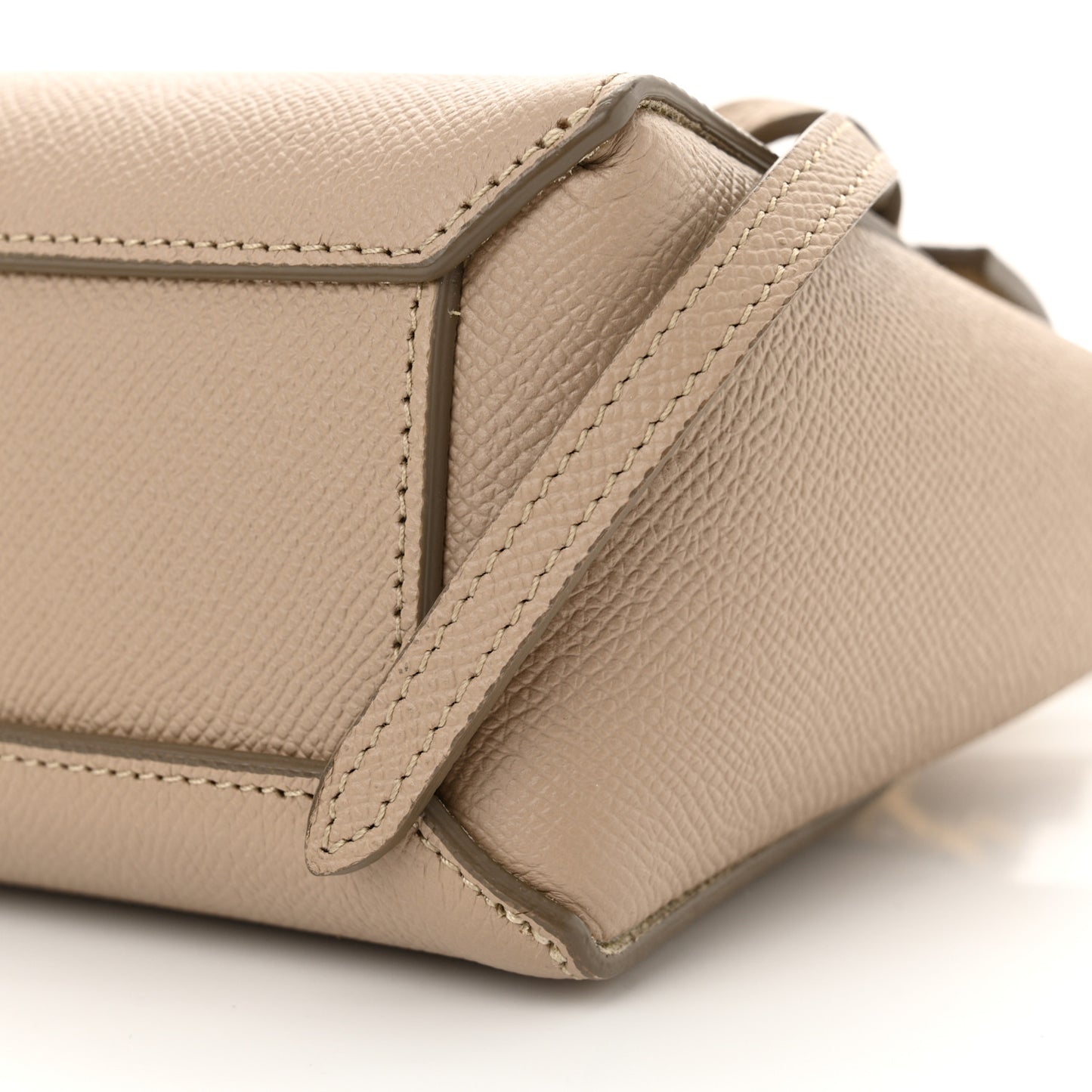 Grained Calfskin Pico Belt Bag Light Taupe