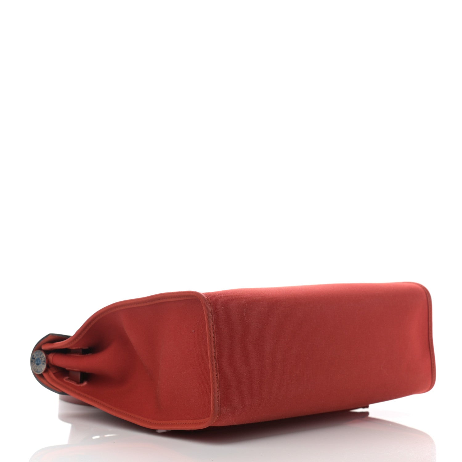 Hermes Vache Hunter Toile Herbag Zip 31 PM Rouge Grenat Rouge H 4 of 13