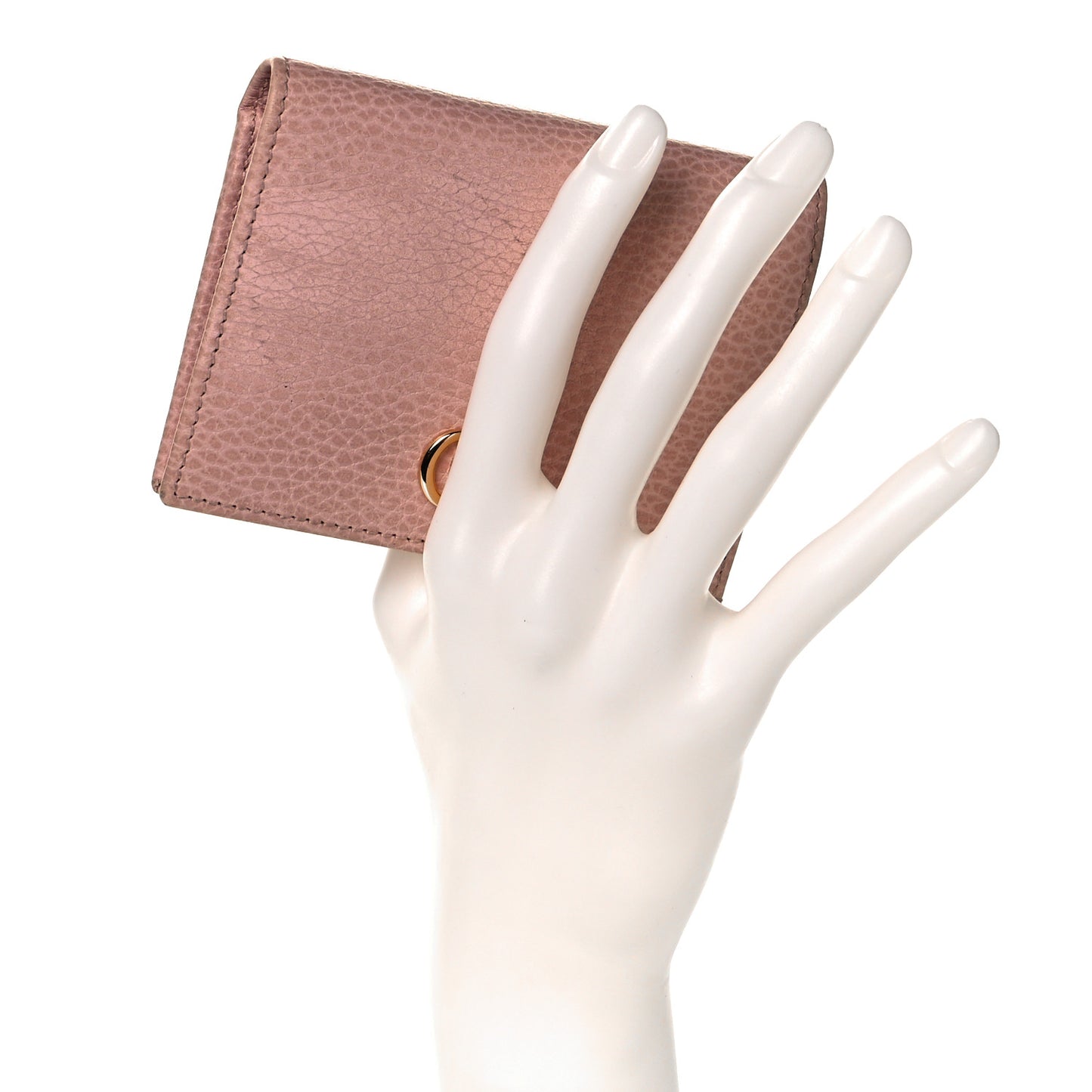 Dollar Calfskin GG Marmont Card Case Perfect Pink
