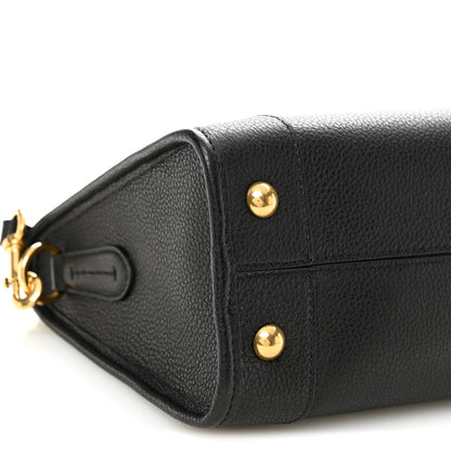 Salvatore Ferragamo Grained Calfskin 1927 Tote Black 8 of 9