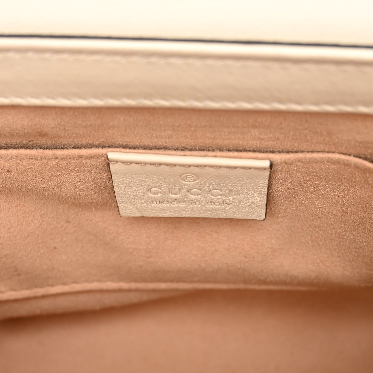Gucci GG Supreme Monogram Calfskin Small Padlock Shoulder Bag Beige Mystic White Sun Oil 6 of 10