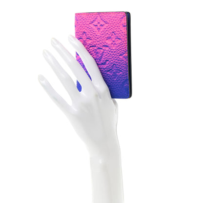 Louis Vuitton Taurillon Illusion Pocket Organizer Bleu Rose 2 of 6