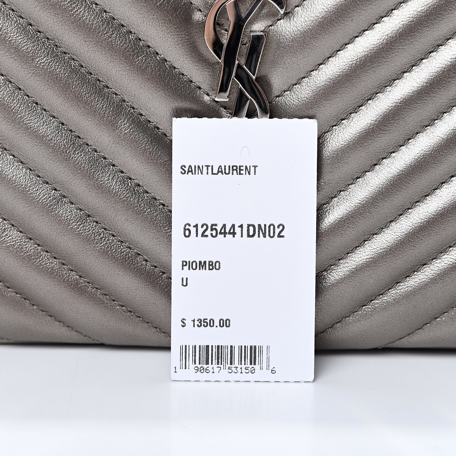 Saint Laurent Metallic Calfskin Matelasse Monogram Lou Camera Bag Silver 10 of 10
