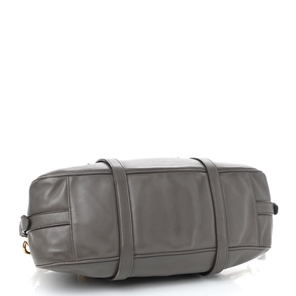 Prada Soft Calf Shopping Satchel Bag Bambu 3 of 10