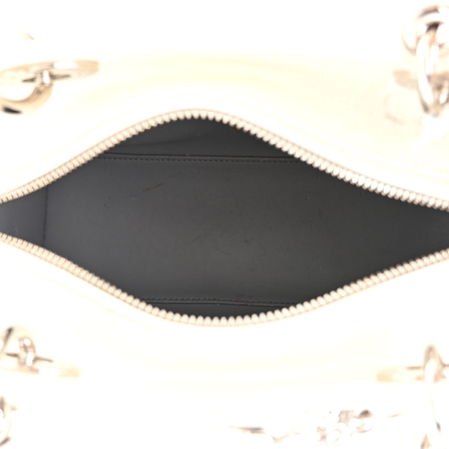 Christian Dior Patent Micro-Cannage Medium Lady Dior White 5 of 19