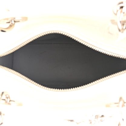 Christian Dior Patent Micro-Cannage Medium Lady Dior White 5 of 19