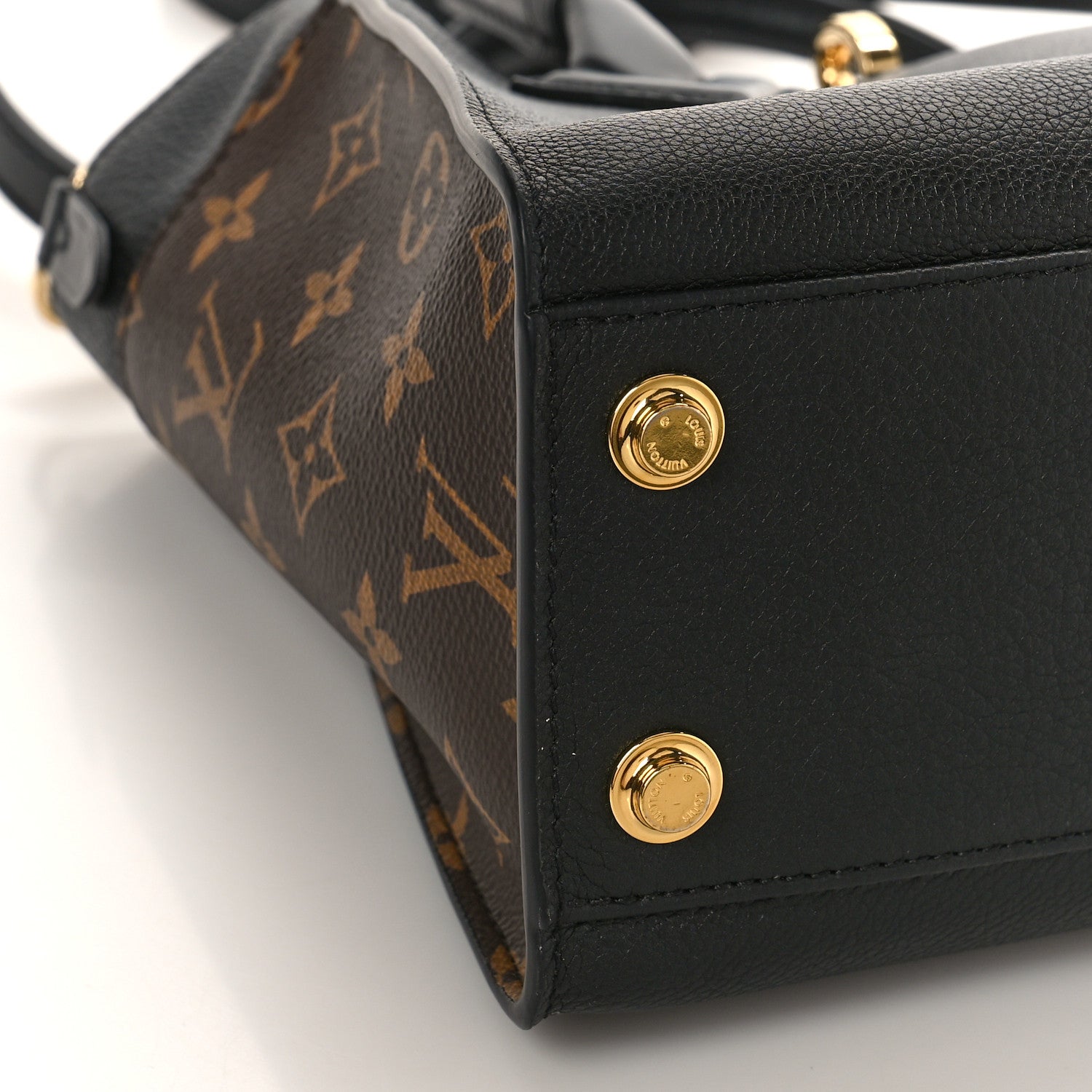 Louis Vuitton Calfskin Monogram On My Side PM Black 7 of 8