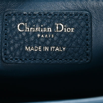 Christian Dior Grained Calfskin 30 Montaigne Flap Bag Blue 6 of 11