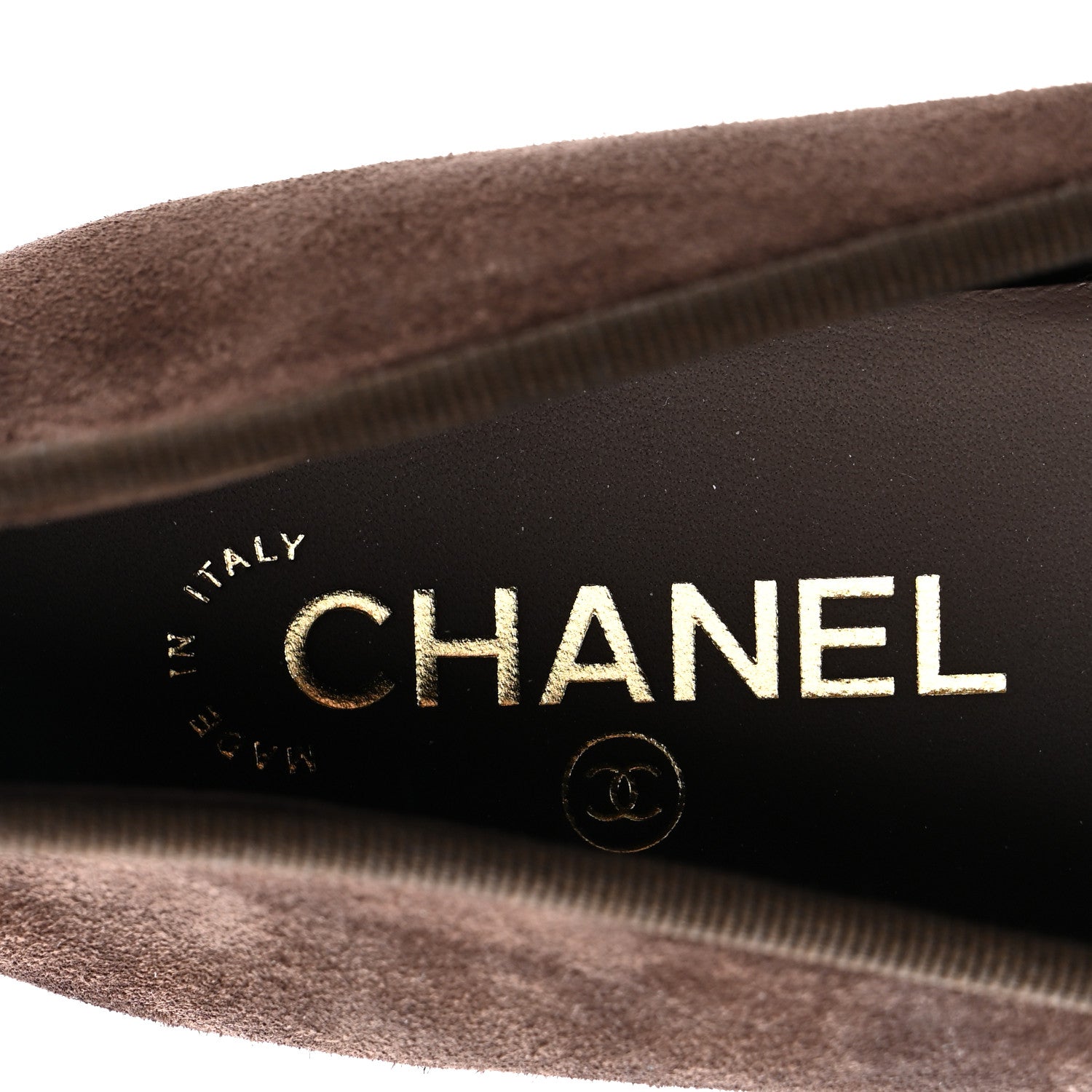 Chanel Suede Calfskin Cap Toe CC Ballerina Flats 40 Dark Brown Burgundy 7 of 9