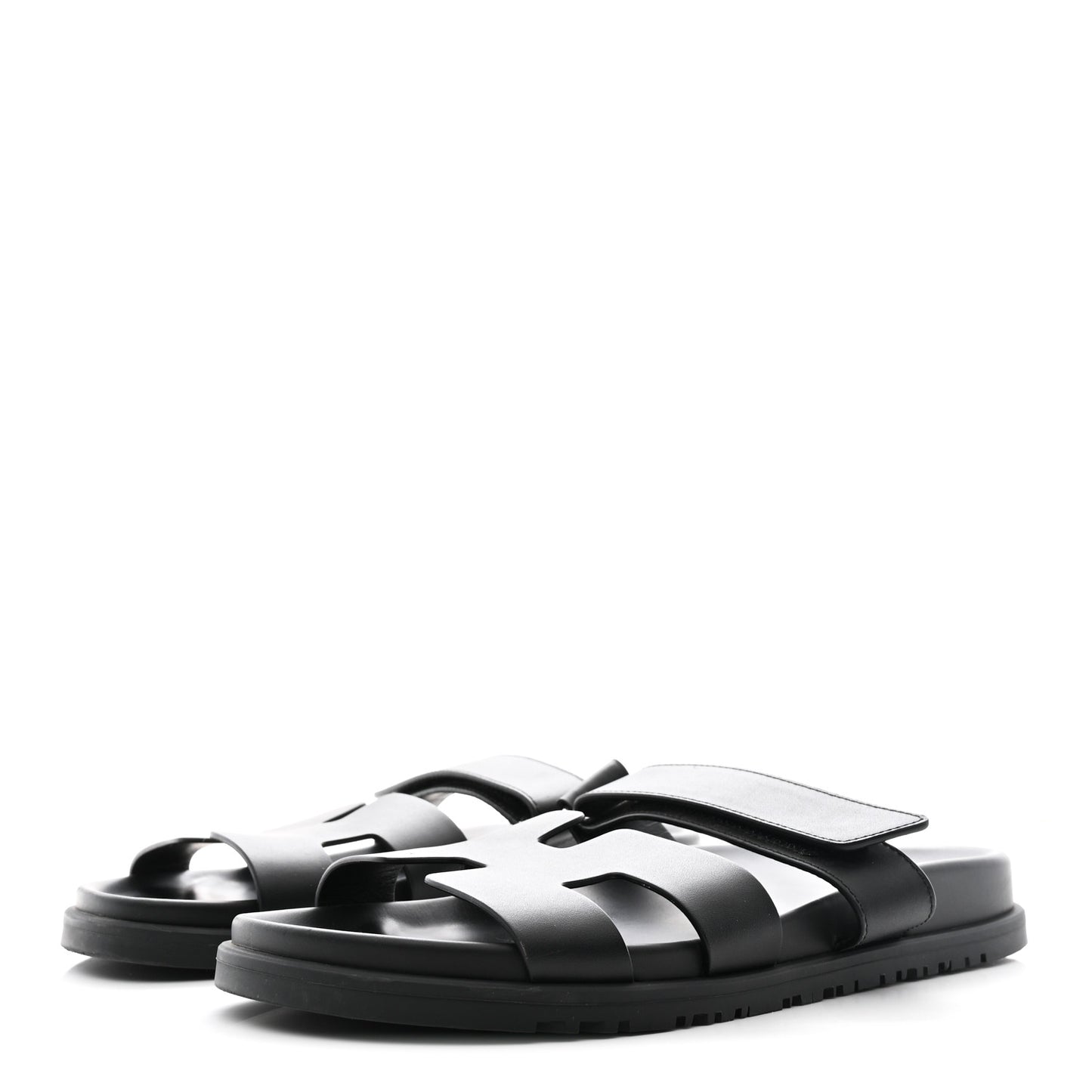 Calfskin Womens Chypre Sandals 40.5 Black