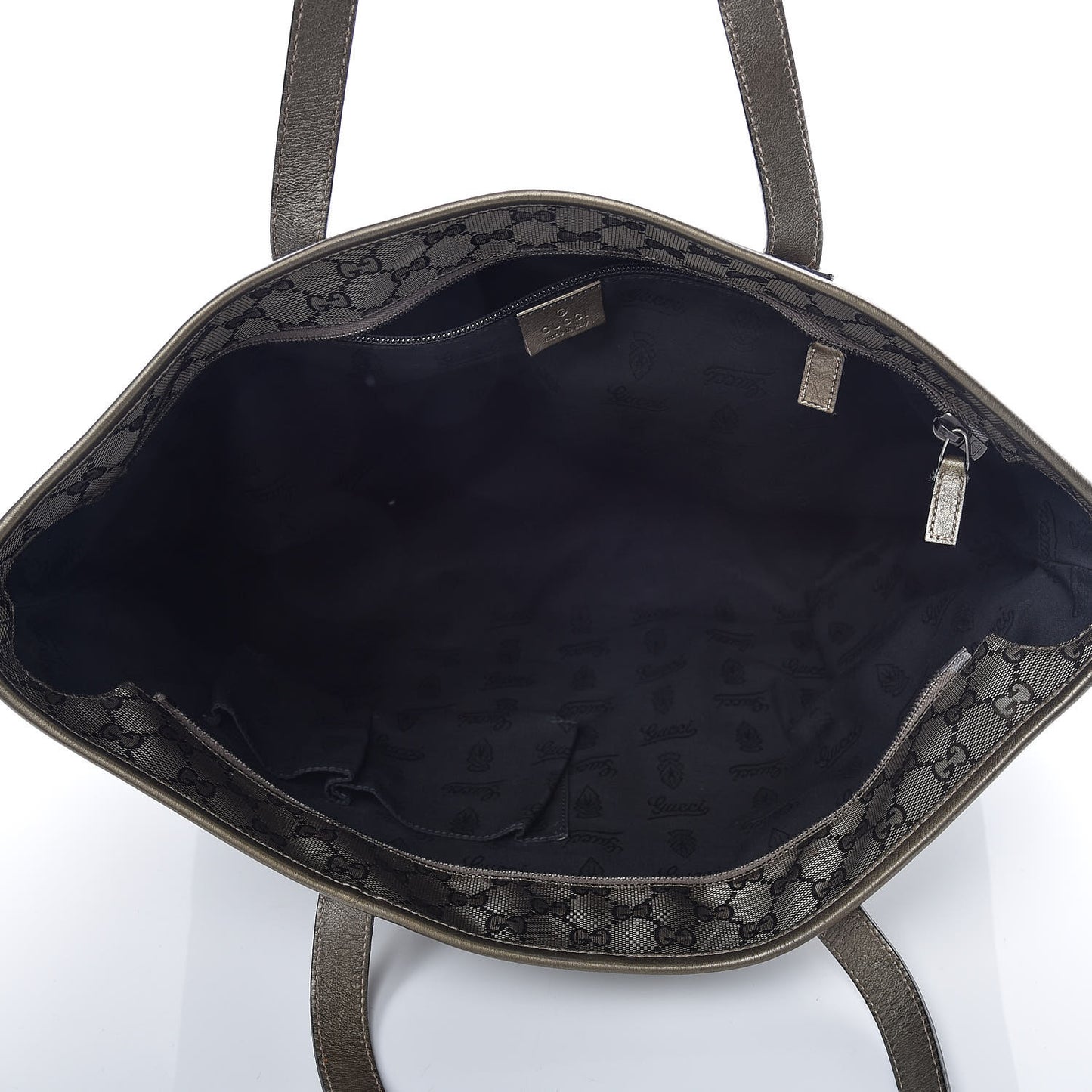Imprime Monogram Medium Zippered Shopping Tote Pewter