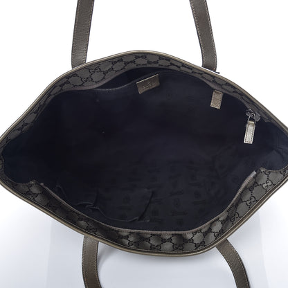 Gucci Imprime Monogram Medium Zippered Shopping Tote Pewter 7 of 9