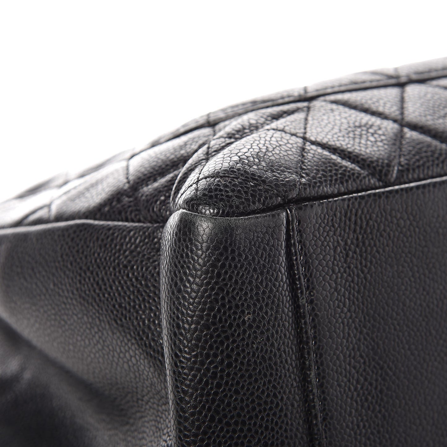 Caviar Quilted Grand Shopping Tote GST Black