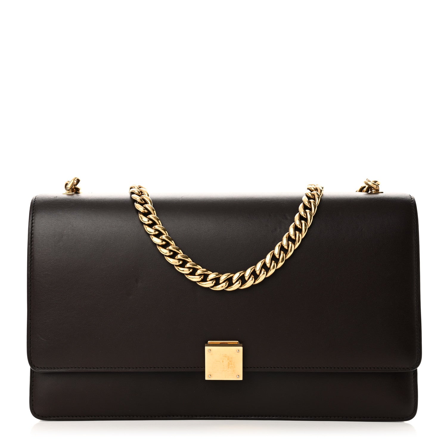 Celine Smooth Calfskin Medium Case Chain Flap Burgundy 1 of 10