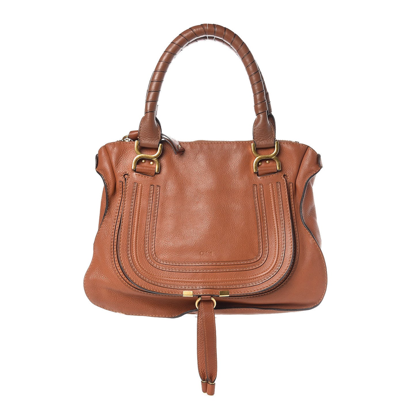 Calfskin Medium Marcie Satchel Tan
