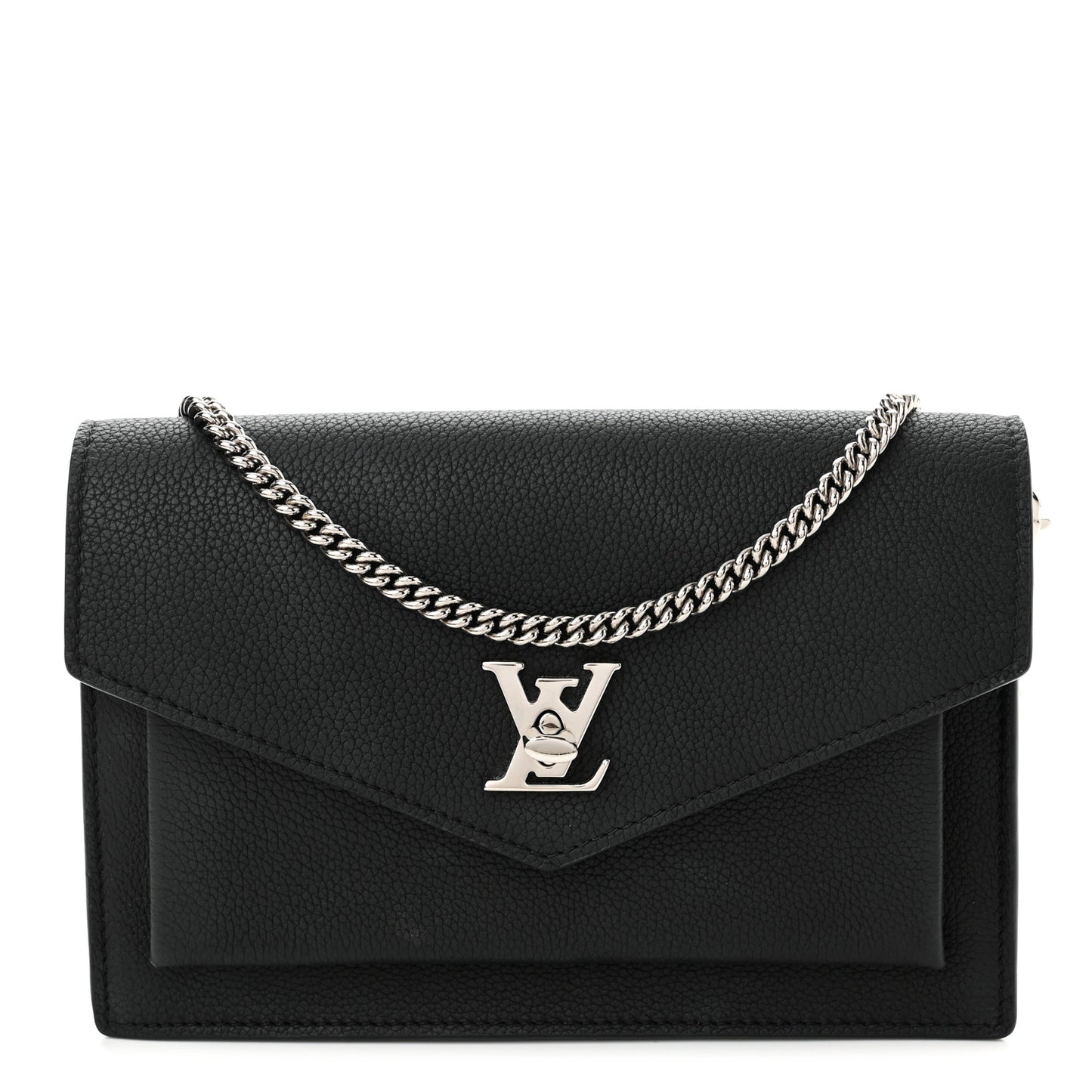 Soft Calfskin My Lockme Chain Pochette Black