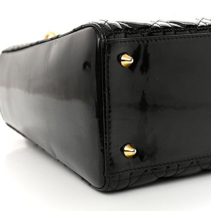 Christian Dior Patent Cannage Medium Lady Dior Black 9 of 12