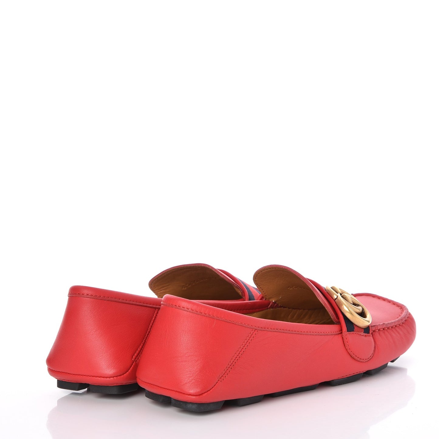 Calfskin Noel Web Driver Loafers 37 Hibiscus