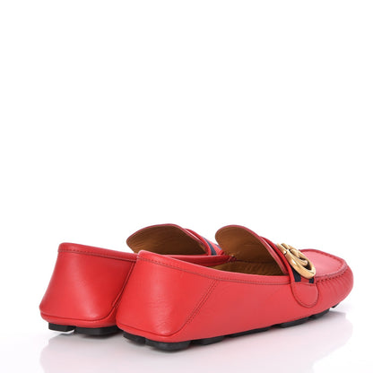 Gucci Calfskin Noel Web Driver Loafers 37 Hibiscus 4 of 8