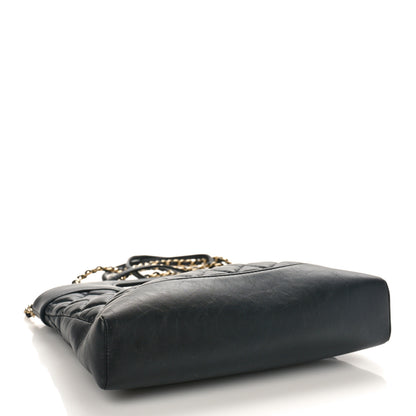 Chanel Shiny Crumpled Calfskin Quilted Mini 31 Shopping Bag Black 4 of 9