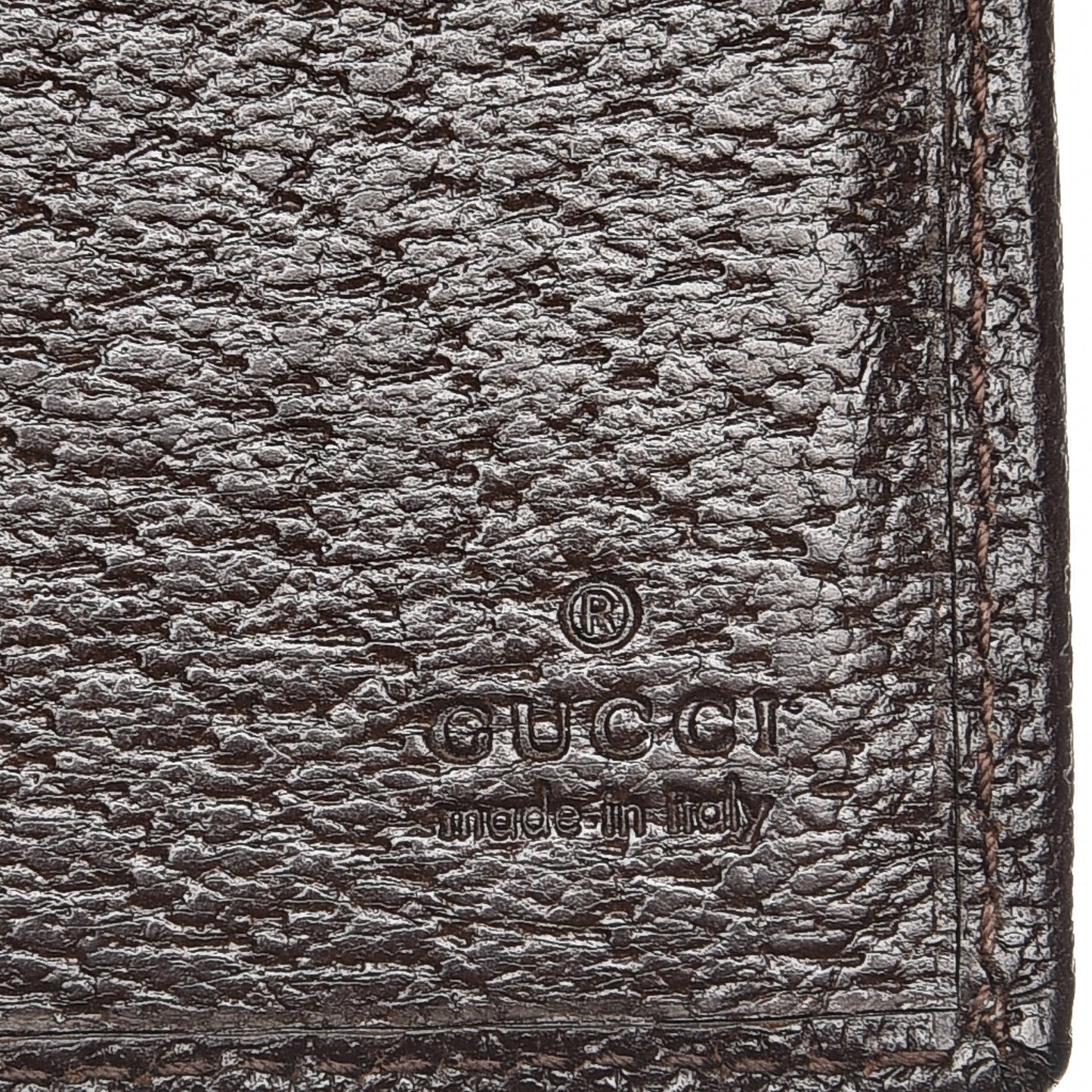Mens Monogram Bi-Fold Wallet Dark Brown