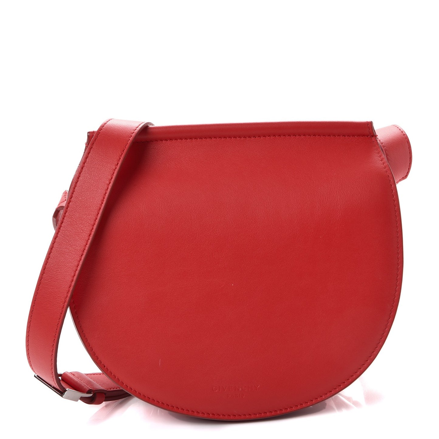Calfskin Mini Infinity Saddle Bag Medium Red