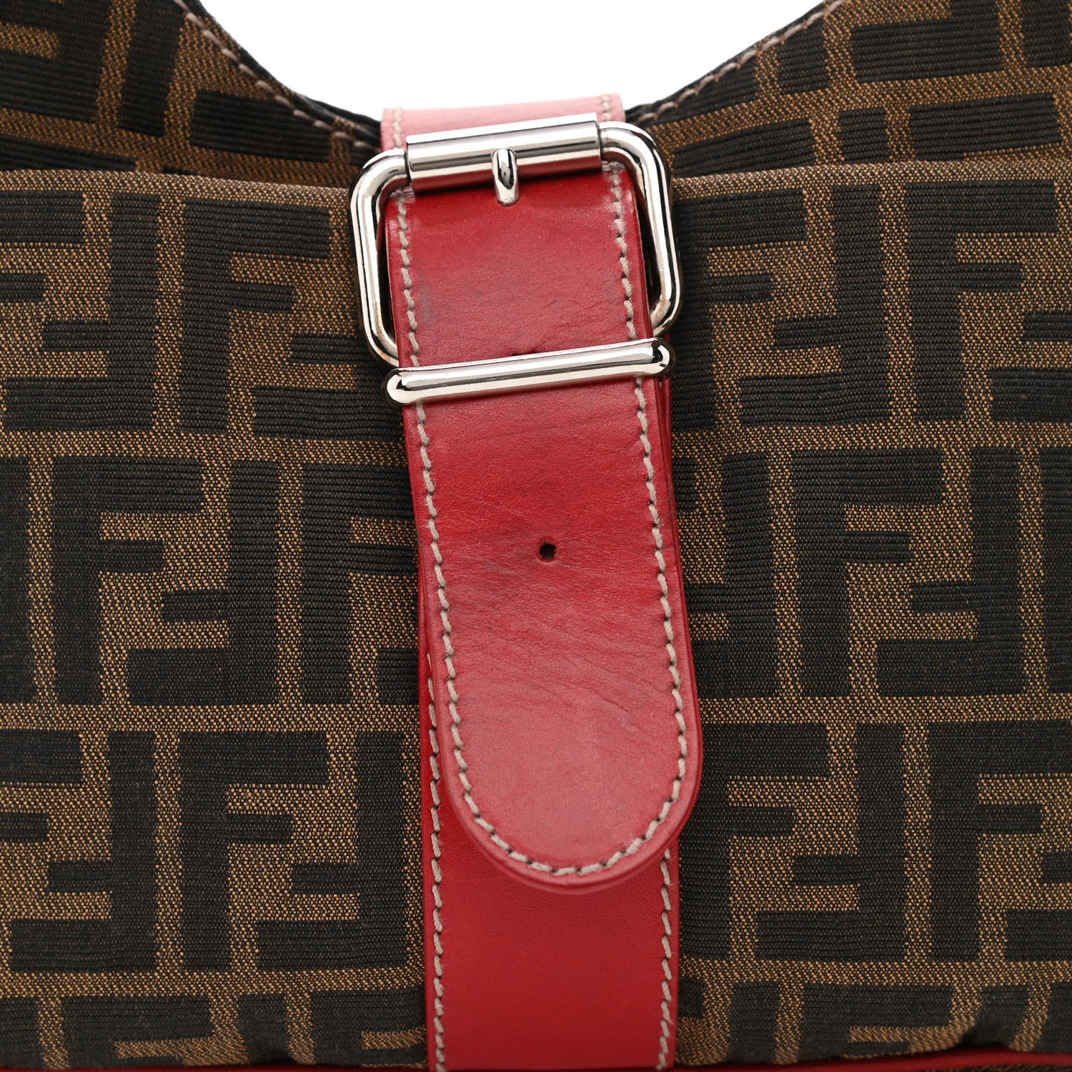 Fendi Zucca Shoulder Bag Red 7 of 11