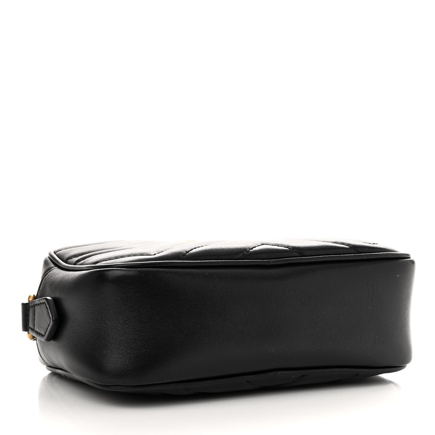 Calfskin Matelasse Mini GG Marmont Chain Shoulder Bag Black