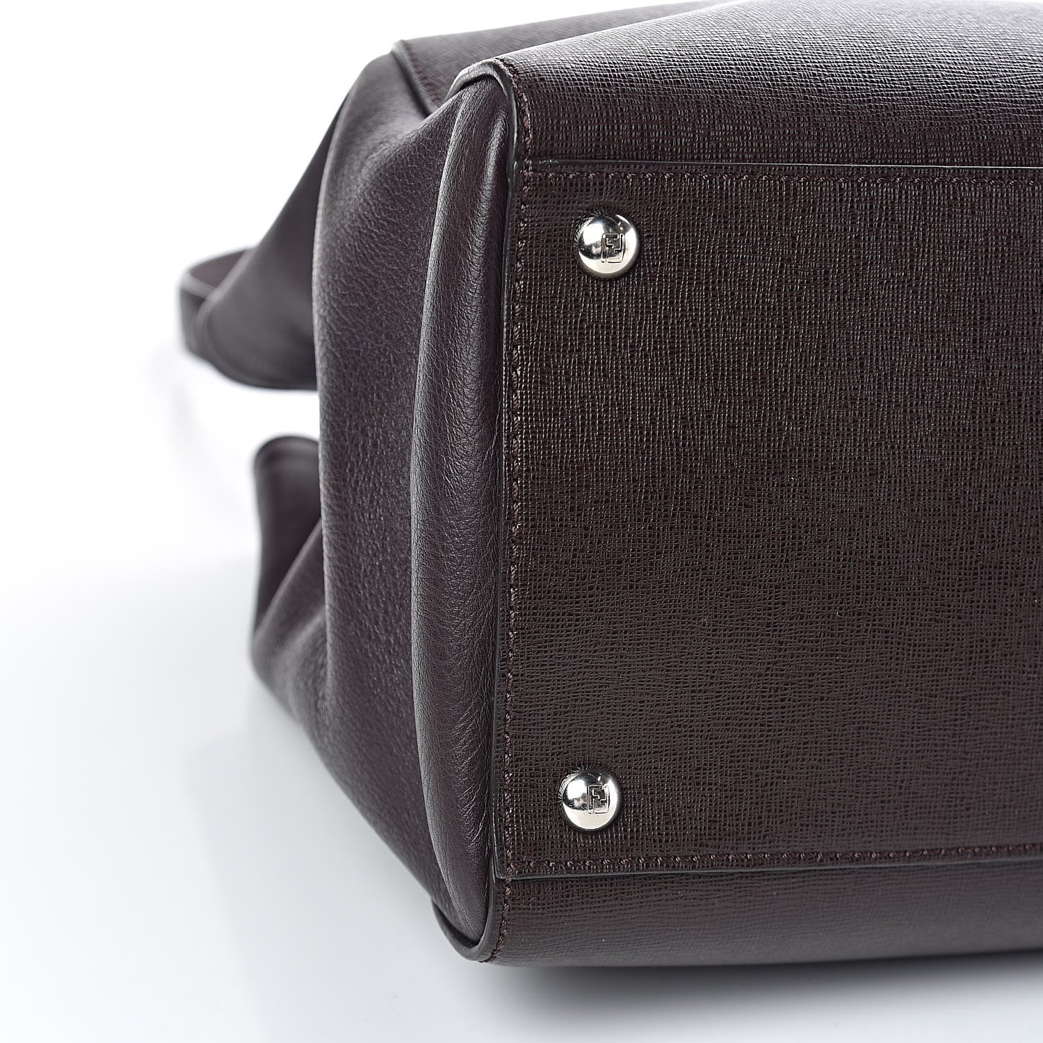 Fendi Vitello Elite Regular 2Jours Tote Caffe Noir 5 of 10