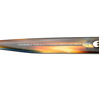 Chanel Acetate Crystal CC Rectangle Sunglasses 5496-B-A Tortoise 6 of 9