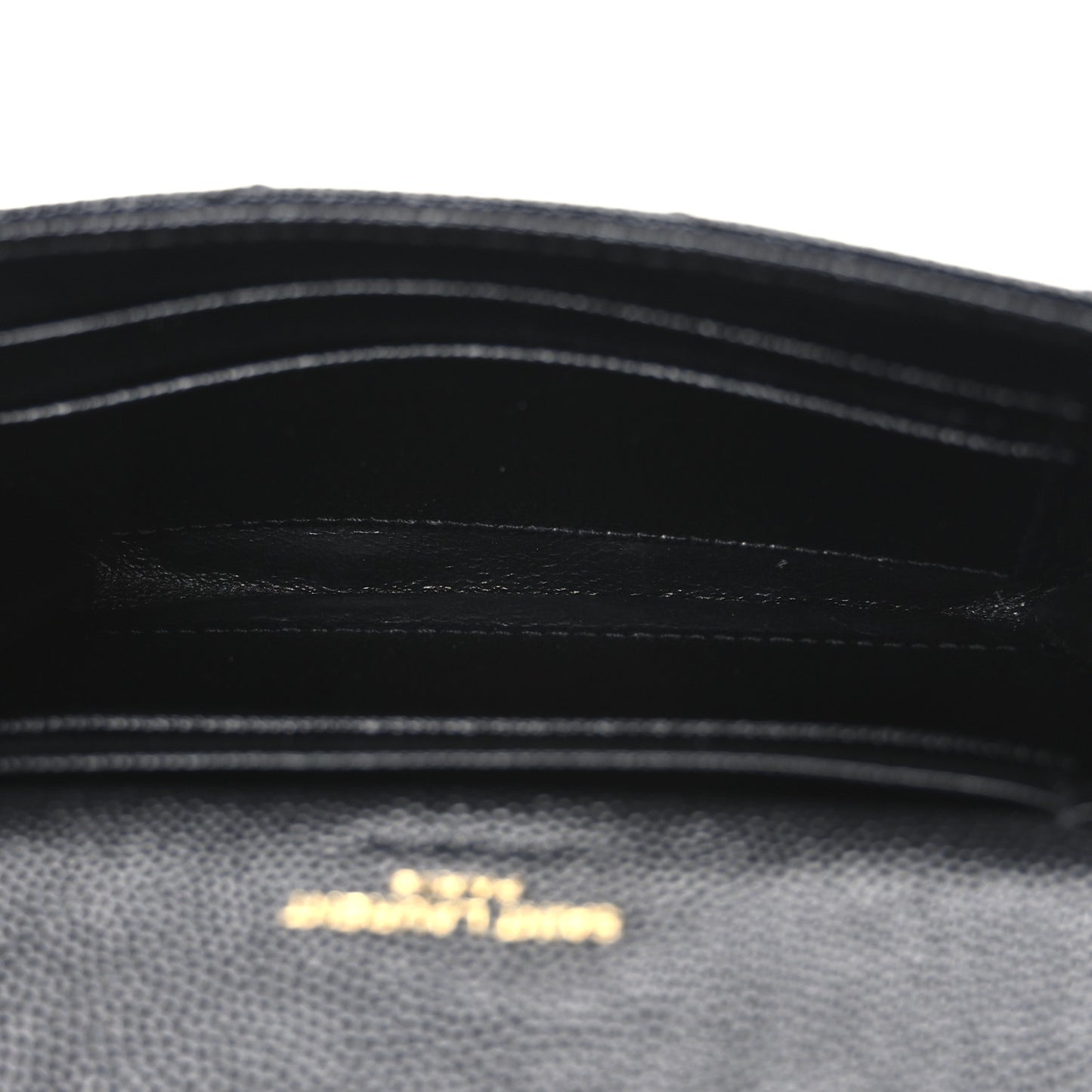 Grain De Poudre Matelasse Chevron Small Monogram Envelope Wallet Black